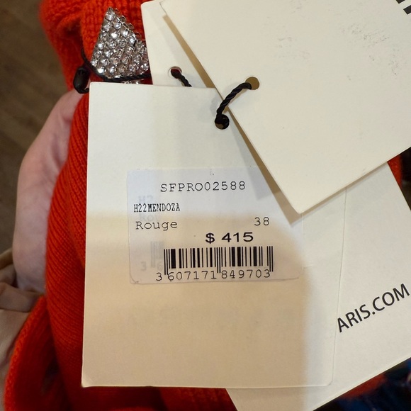 Sandro Red Collared Mini Dress - Picture 4 of 5